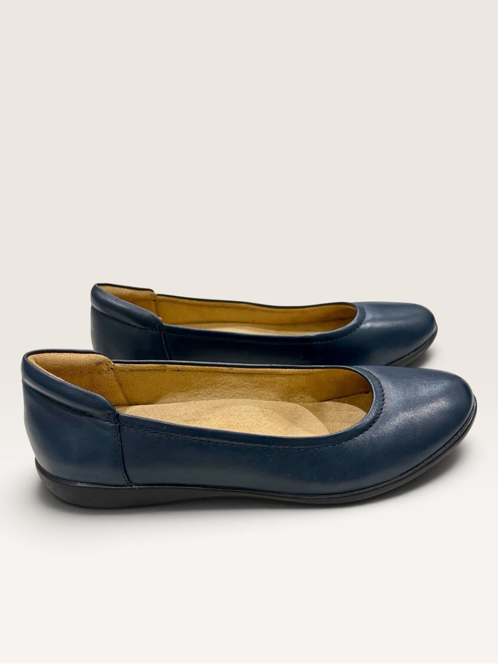 Naturalizer Navy Blue Leather Ballet Flats